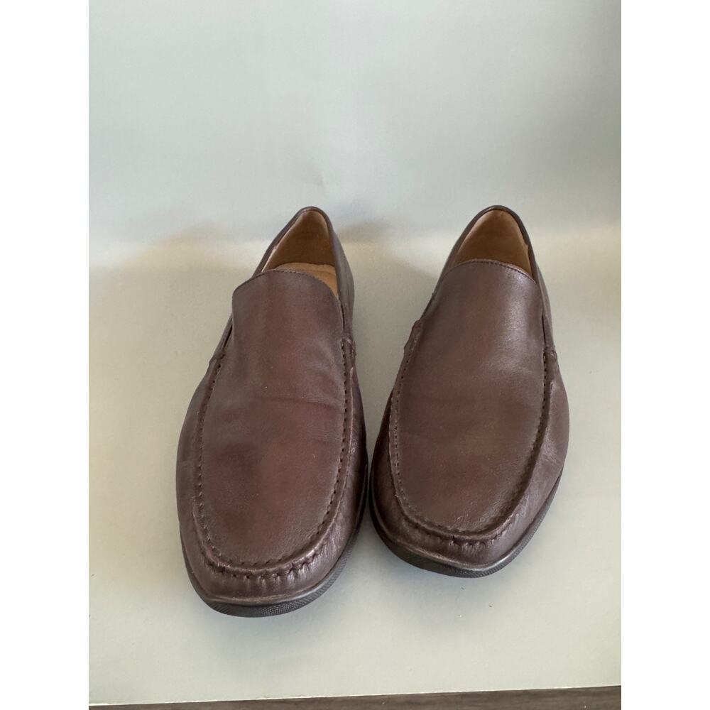 Ecco Leather Dress Loafers Mens Size 43/ Size 9.5 -10 Brown Leatther Slip On - Picture 4 of 6